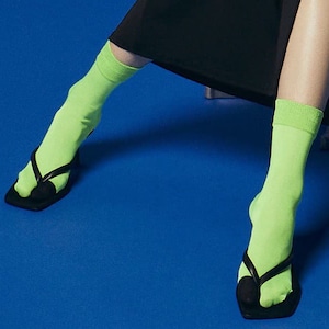 FAKUI/color block tabi socks