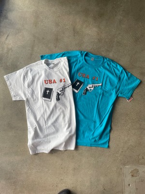 DEAR,  EARLY BLIND AND VIDEO  DAYS COLLECTION   “USA #1”  TEE