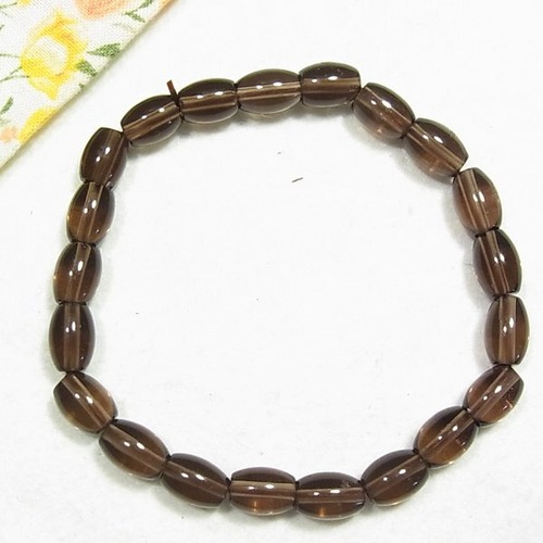 ブラウンのガラスのビーズのストレッチブレスレット　Costume Jewelry Sale　11770BR