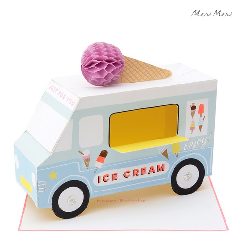 グリーティングカード Ice Cream Van Stand-Up Card [Meri Meri] 193029