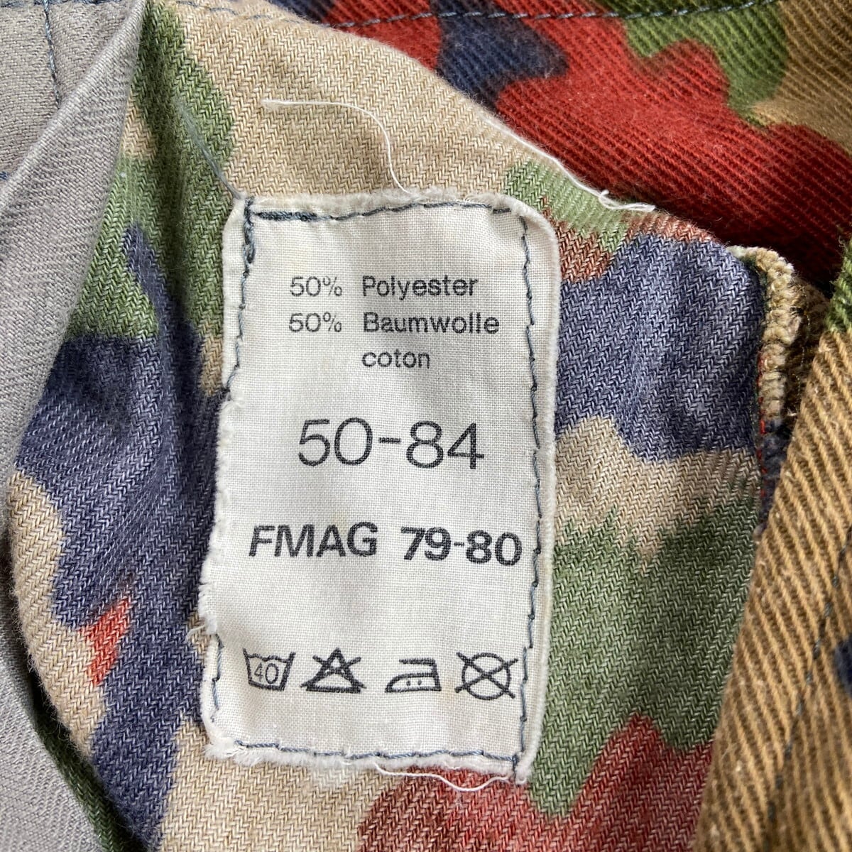 70~80年代 M-70 スイス軍 アルペンカモ オーバーオール カーゴパンツ