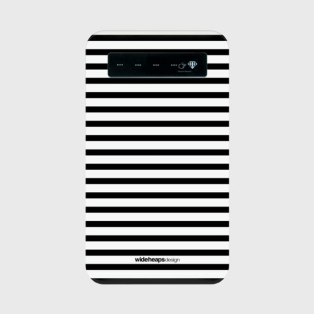 mobile battery [striped] モバイルバッテリー microUSBケーブル(蓄電用コード)      