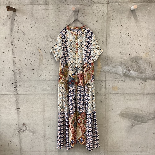 la primavera Ethnic pattern long dress