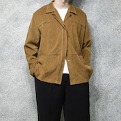 hand stitch design fake suede shirt jacket