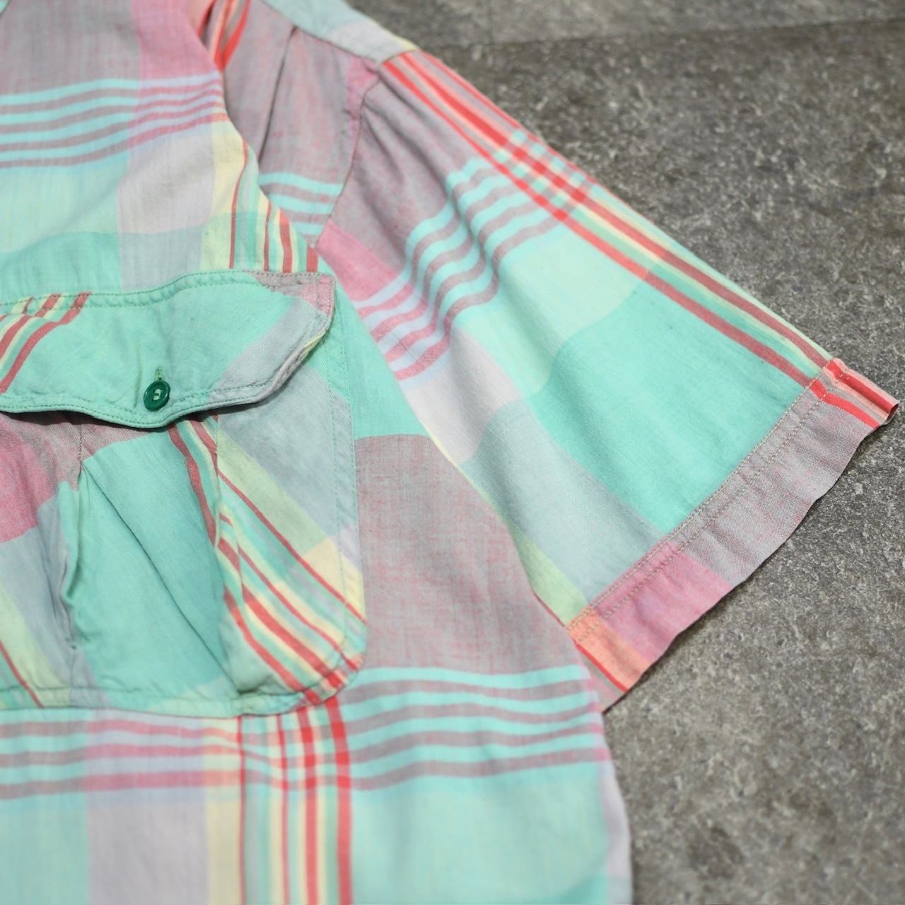 Green park cotton check shirt