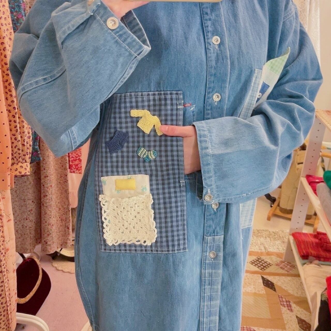 remake ✂︎ dwarf's room check pocket shirt