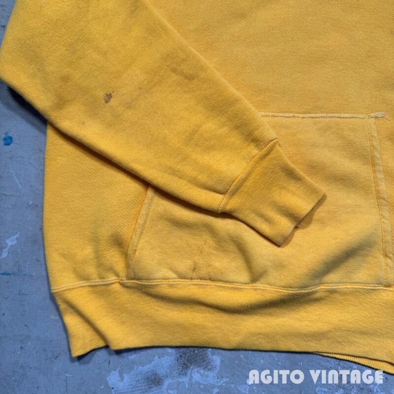 60's Unknown スウェットパーカー イエロー 濃いめ黄色 コットン