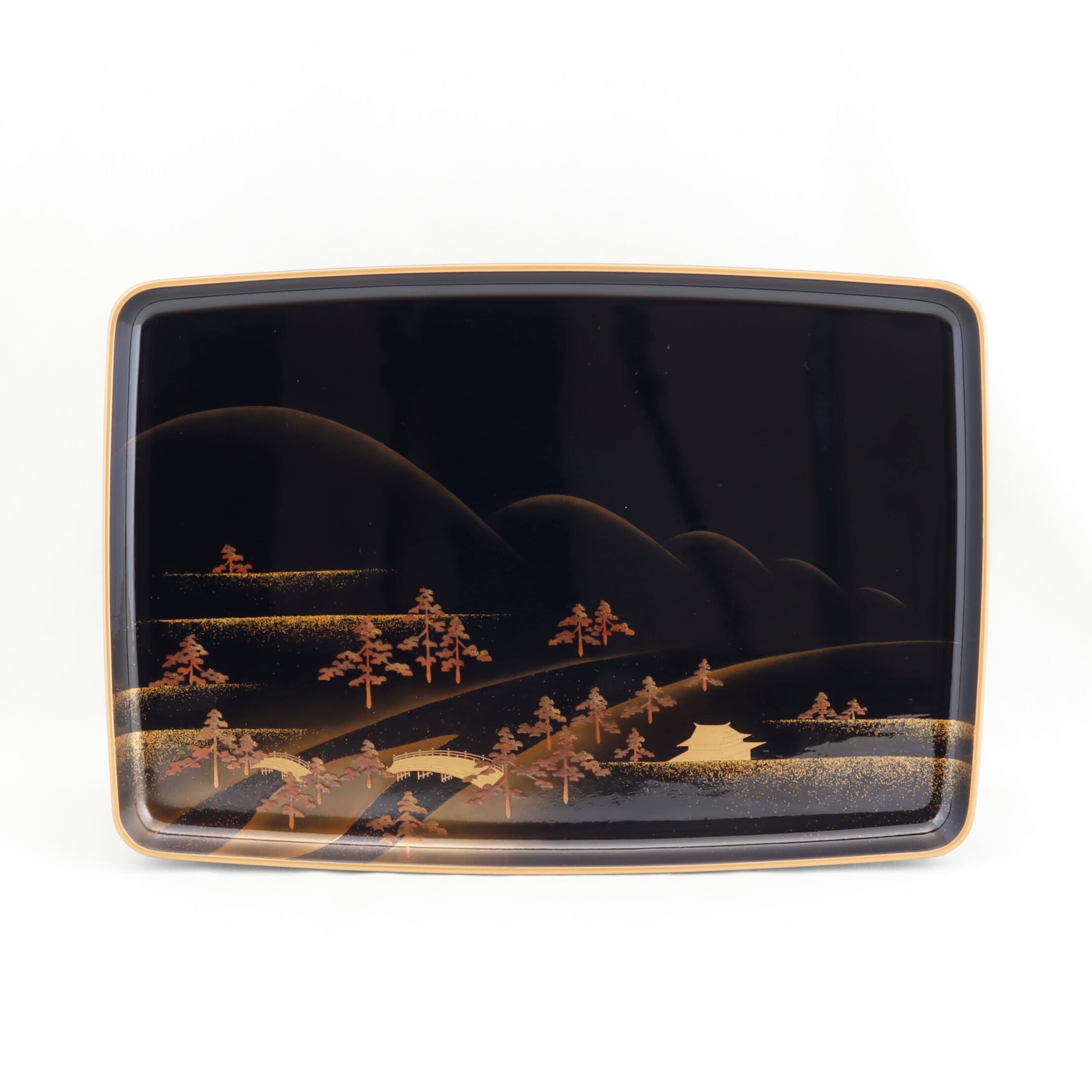 120 輪島塗／胴張形／黒塗／山水蒔絵 | 輪島塗 加藤漆器店 公式