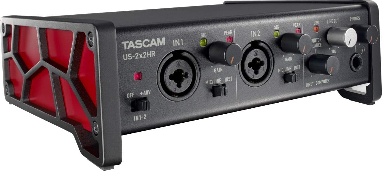 【努力特価】TASCAM(タスカム) US-2X2HR 2Mic 2IN/2OUT 24bit/192kHzハイレゾ USBオーディオ/MIDIインターフェース Youtube 音楽制作 生配信 DTM