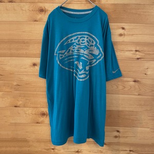 【NIKE】NFL ジャガーズ Tシャツ XL ビッグサイズ ロゴ Jacksonville Jaguars us古着 アメリカ古着