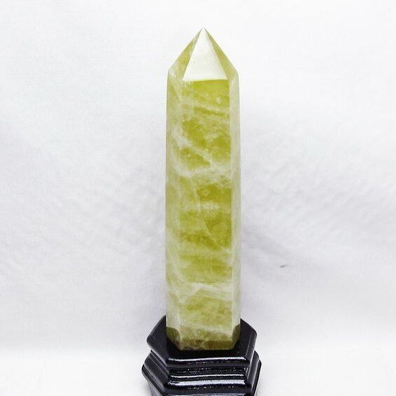 1.3Kg シトリン 六角柱 シトリンクォーツ ポイント 台座付属 一点物 152-4124