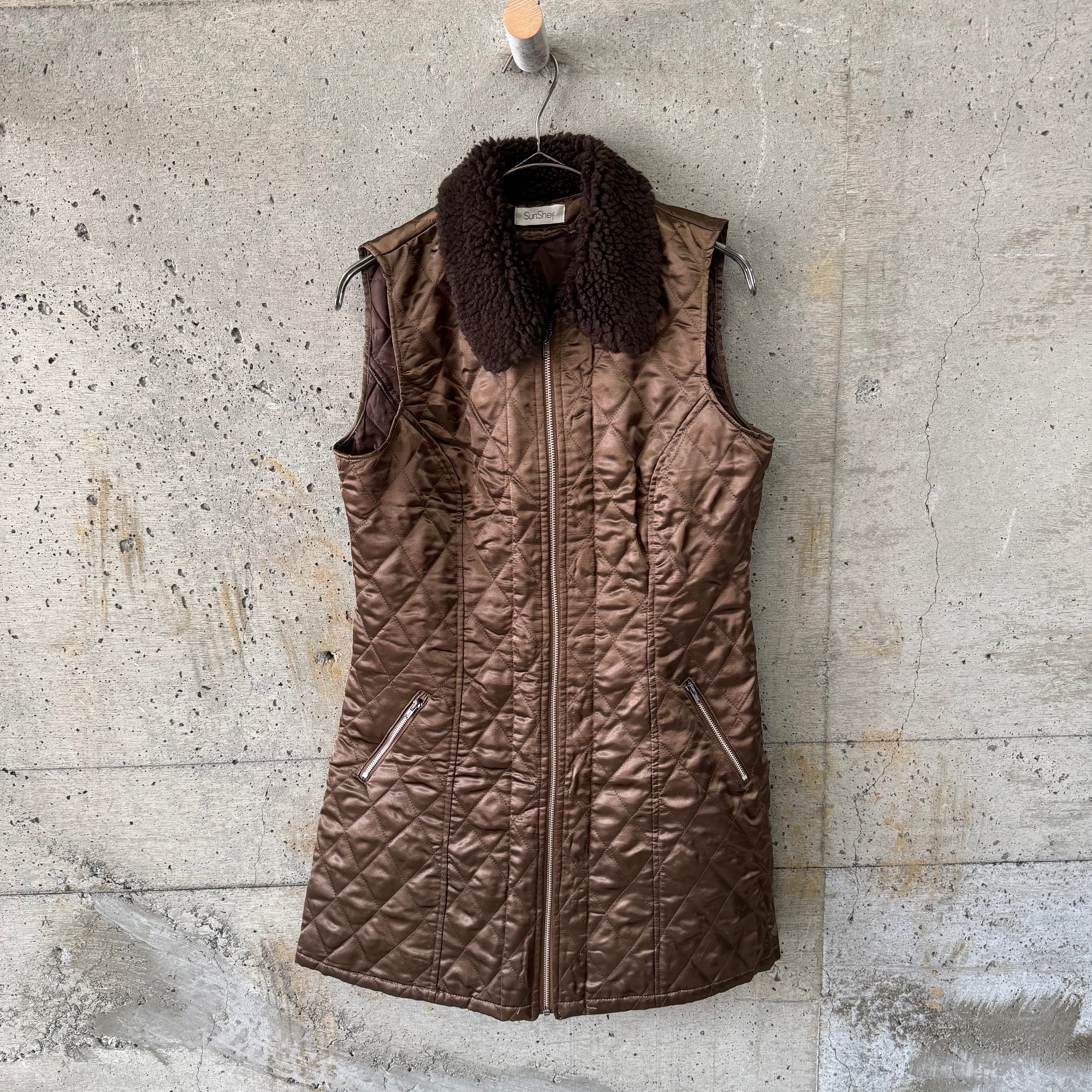 Shiny quilted vest