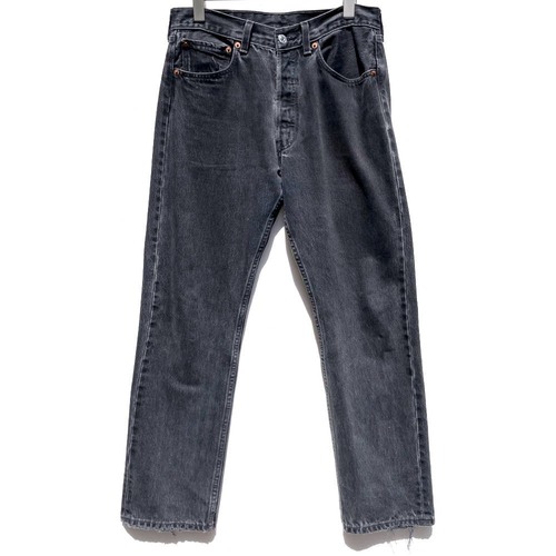 Levis 501 Black [Levis 501-0660 Made In Mexico] Vintage Black Denim Pants W-30