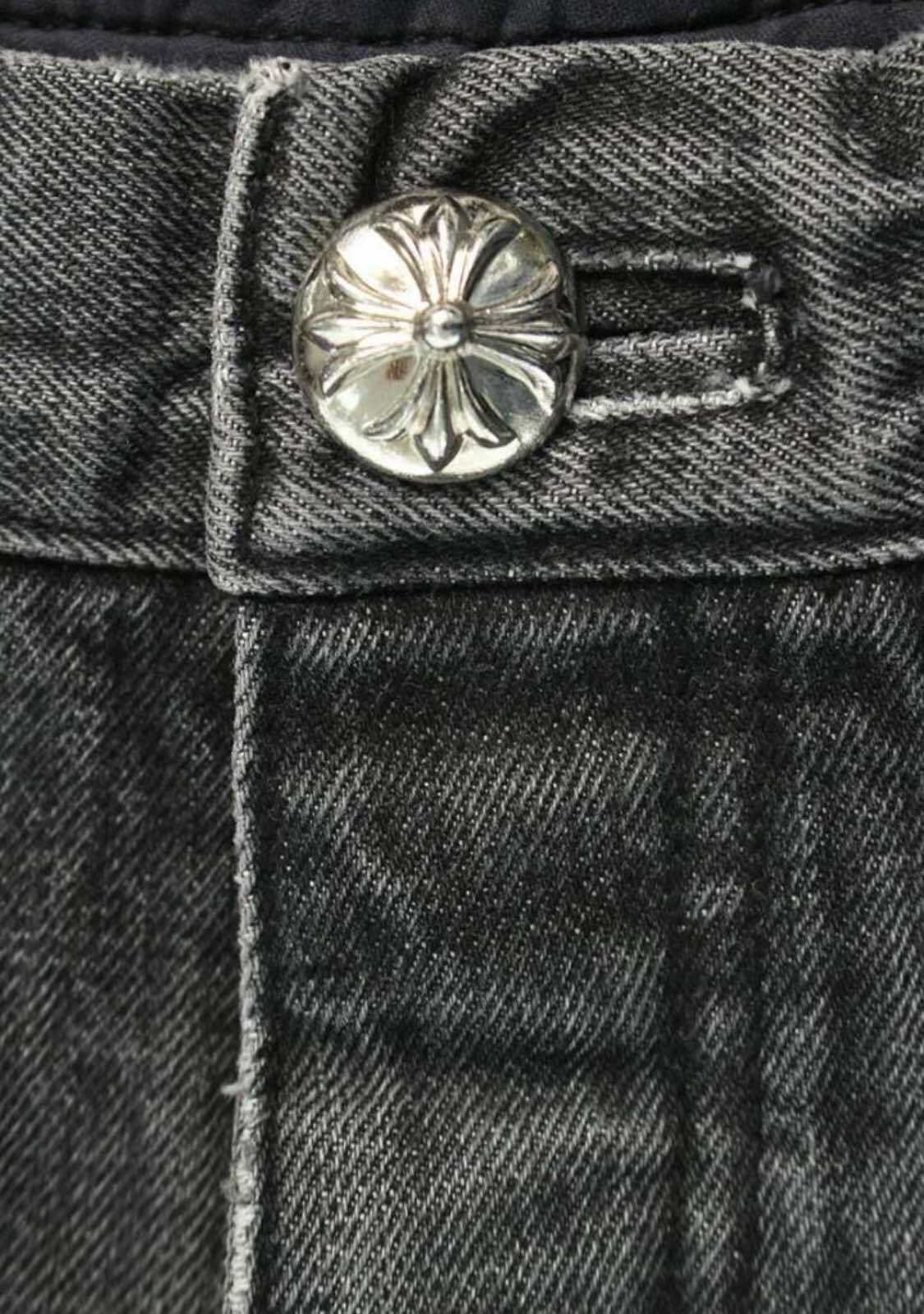 CHROME HEARTS クロムハーツ デニムパンツ 赤黒クロスパッチ ジーパン