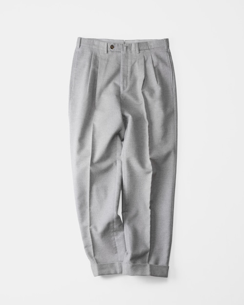 [1990s] "Loro Piana" Cotton Cashmere Flannel Two-Pleated Trousers (Made in Italy)