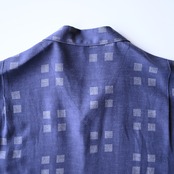 OLD JOE / ORIGINAL PRINTED OPEN COLLAR SHIRTS (Square Dot) Short-sleeve