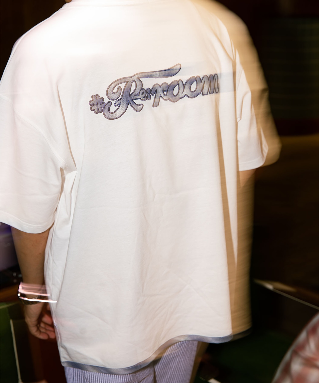 【#Re:room】#Re:room CHECK APPLIQUE BIG T-shirts［REC684］