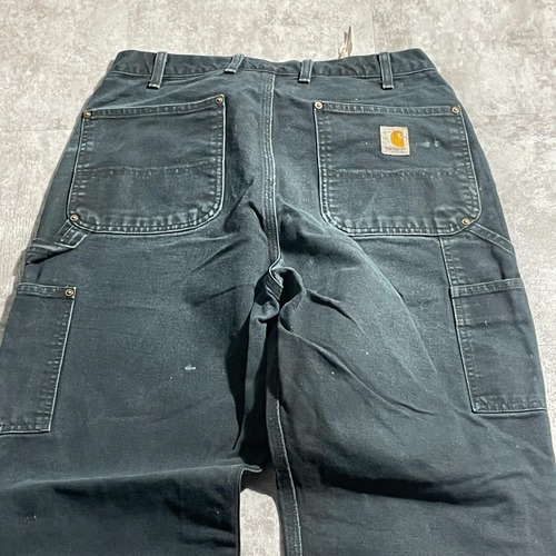 10s ブラック ダブルニー Carhartt B136 BLK W33 詳細写真15