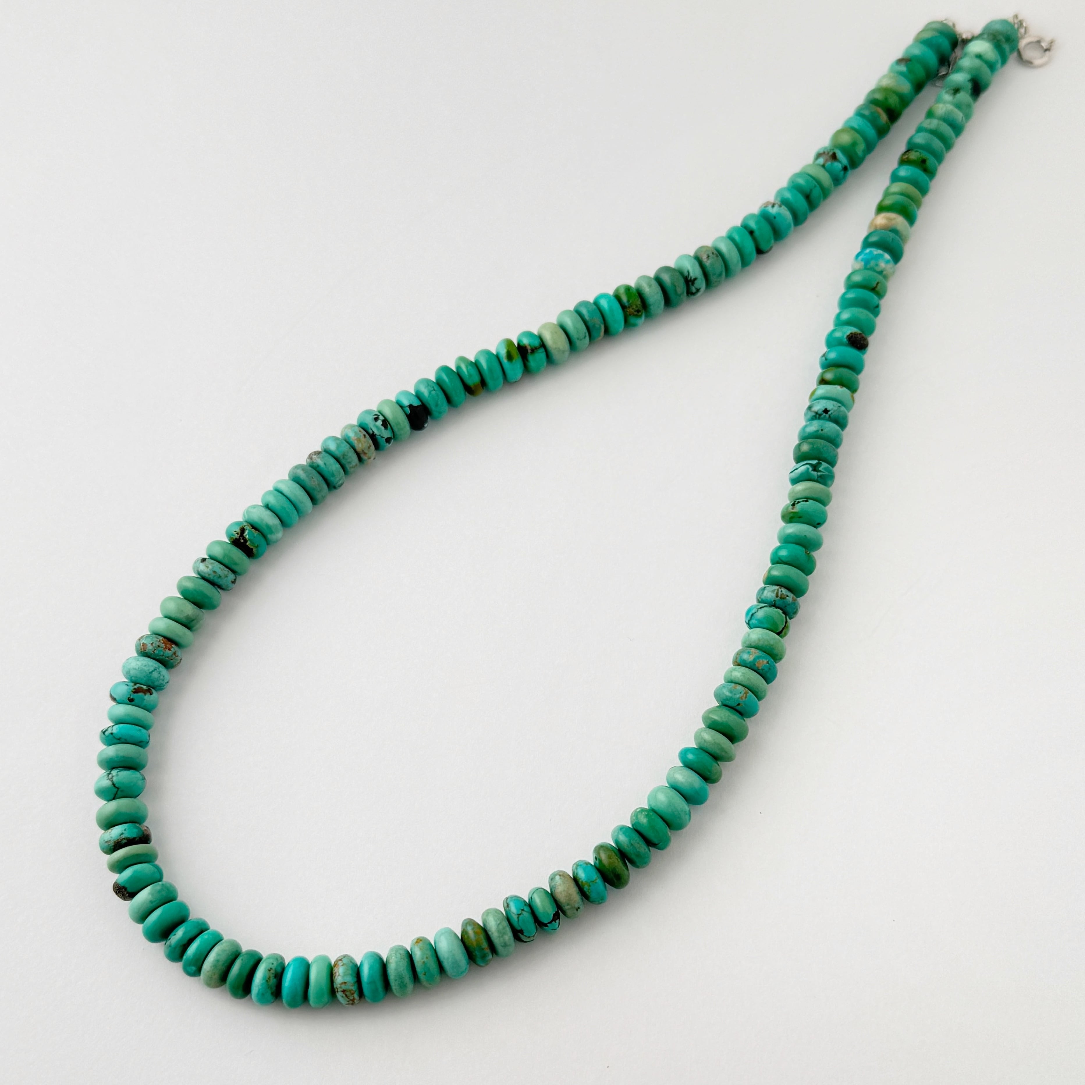 Lagoon Original ターコイズ ロンデル ターコイズ 一連 ネックレス 40-45cm