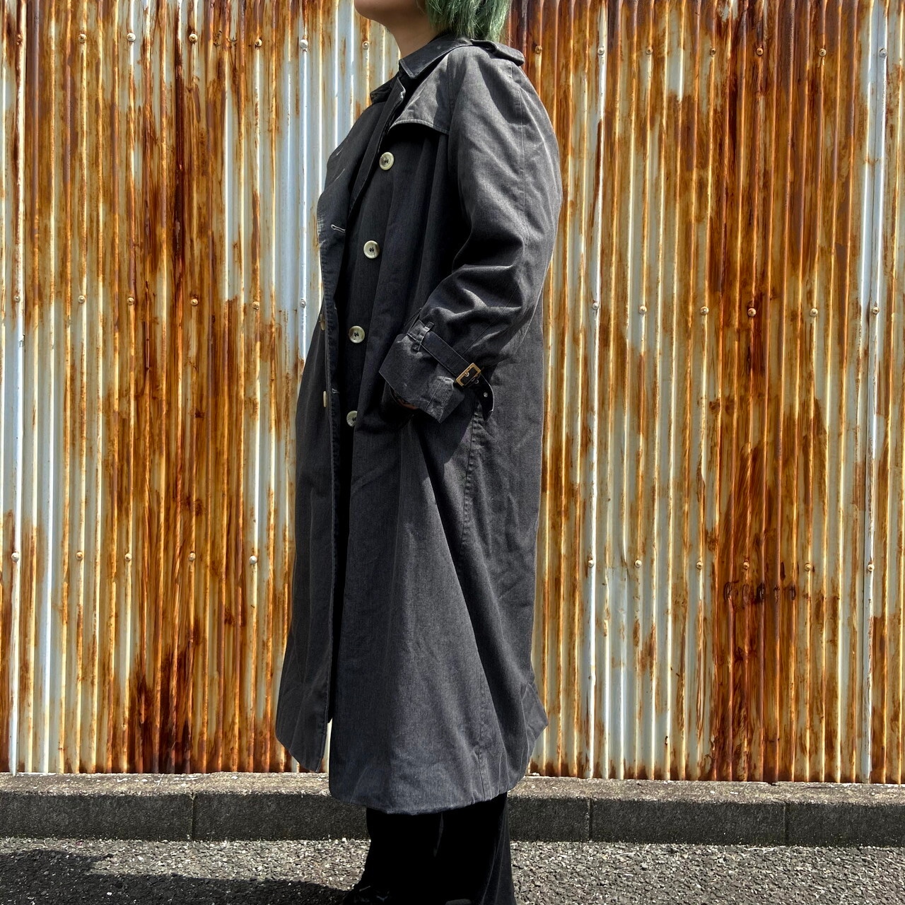 original】後染め ダークグレー ビンテージ 英国製 Burberry 