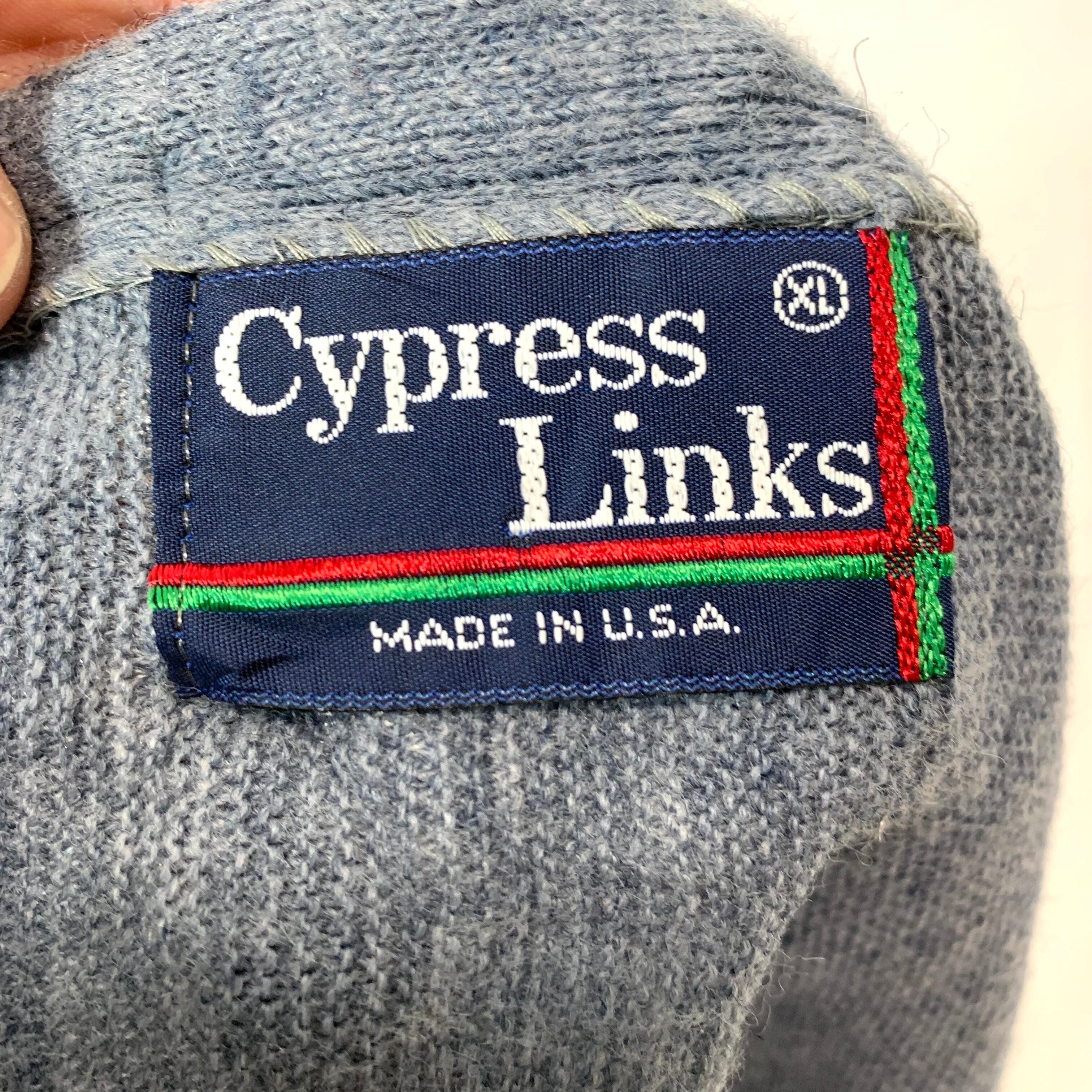 80s Cypress Links acrylic cardigan USA製