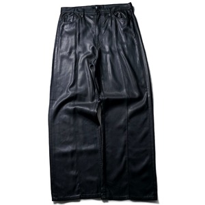 Vintage coating buggy slacks pants “BLACK”
