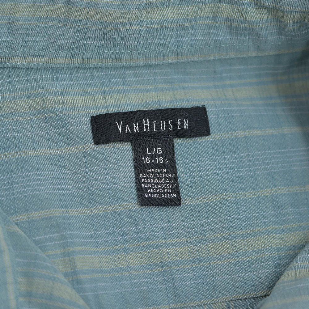 USA製 60s van heusen ストライプシャツ 60's VAN HEUSEN オンブレーストライプ ループカラーシャツ 表記
