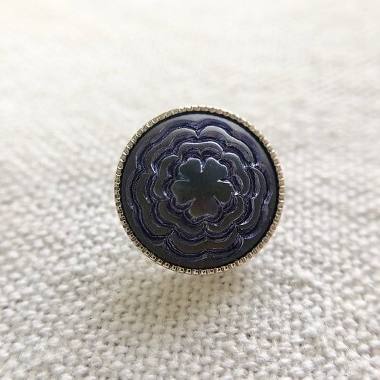 ミステリアスブルーフラワー×シルバー 13㎜