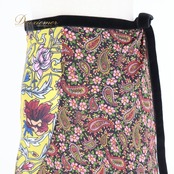 フラメンコ 衣装 巻きスカート スカート レイリーナ Leirena 軽い 薄い レッスン ファルダ リボン 柄 模様 ペイズリー イエロー系 ブラック系 レッド系 グリーン系 フェスティバル フラメンコ衣装 多色使い おしゃれ カジュアル