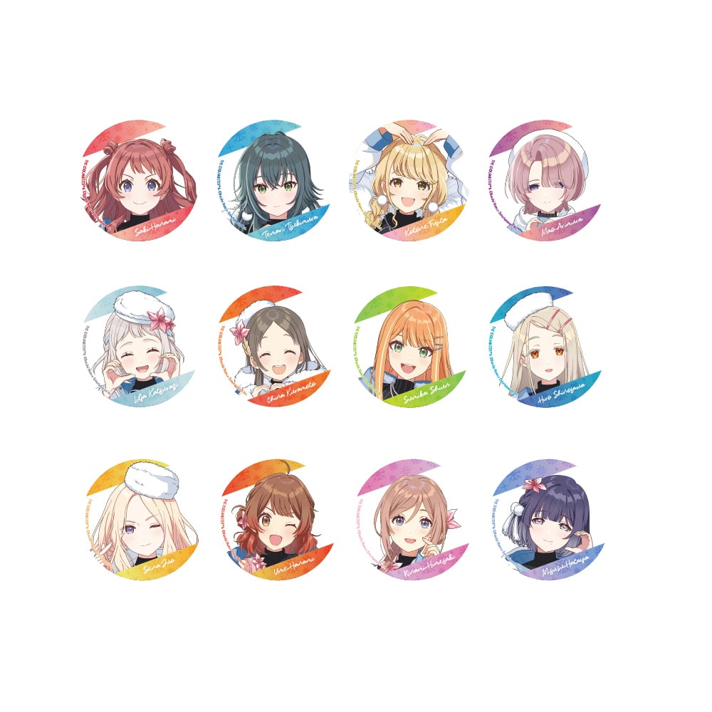 ローソン 限定 学園アイドルマスター 描き下ろし 缶バッジ 全12種類 学園アイドルマスター 描き下ろし57mm缶バッジ BOX 全12種