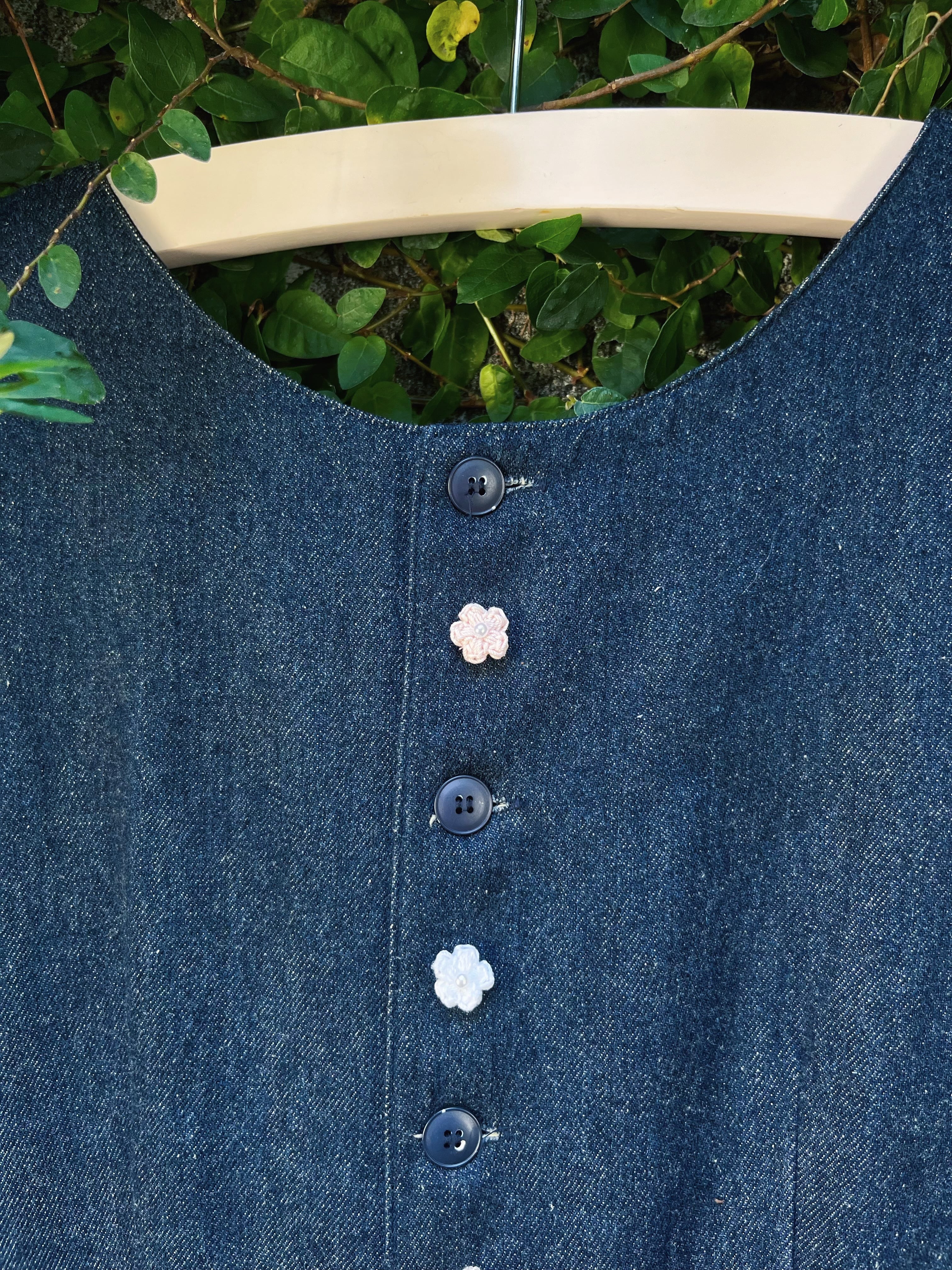 remake ✂︎ fairy's outing denim jumper skirt