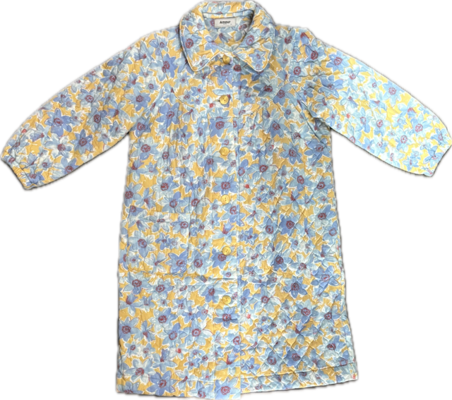 水色の花柄コート.* ⚘