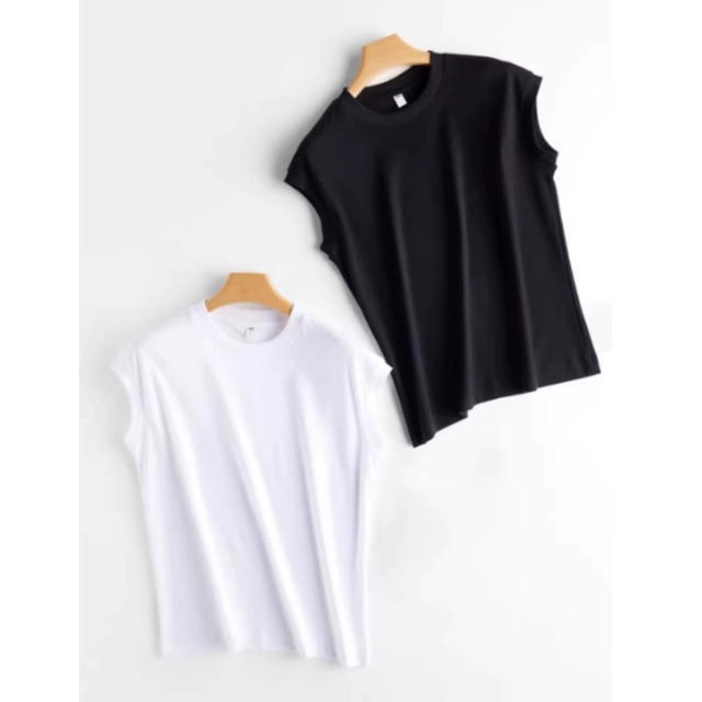 【ノースリーブクルーネックTシャツ 】P00347