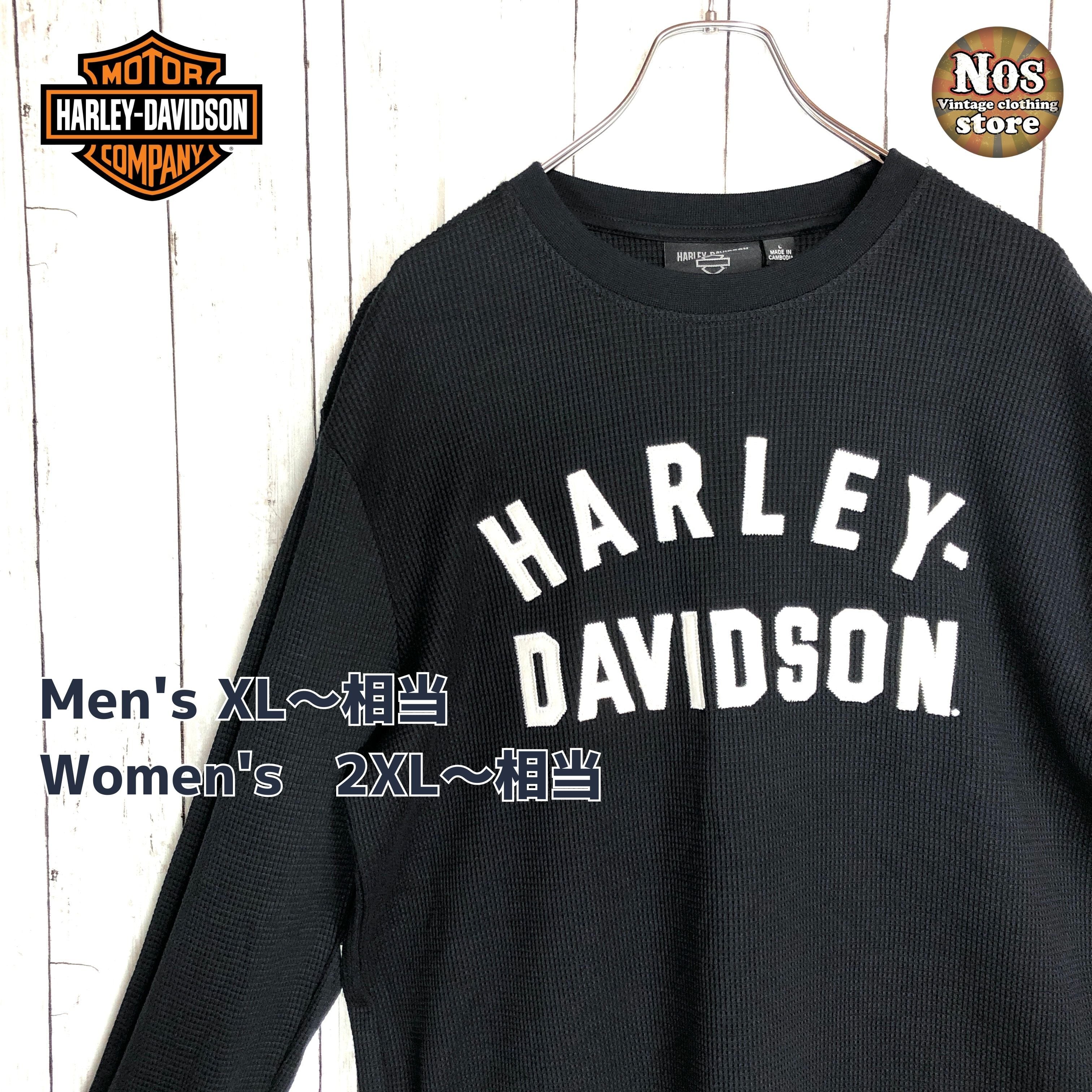 HARLEY-DAVIDSON　ハーレーダビッドソン　ロンT　ブラック　サーマルTシャツ