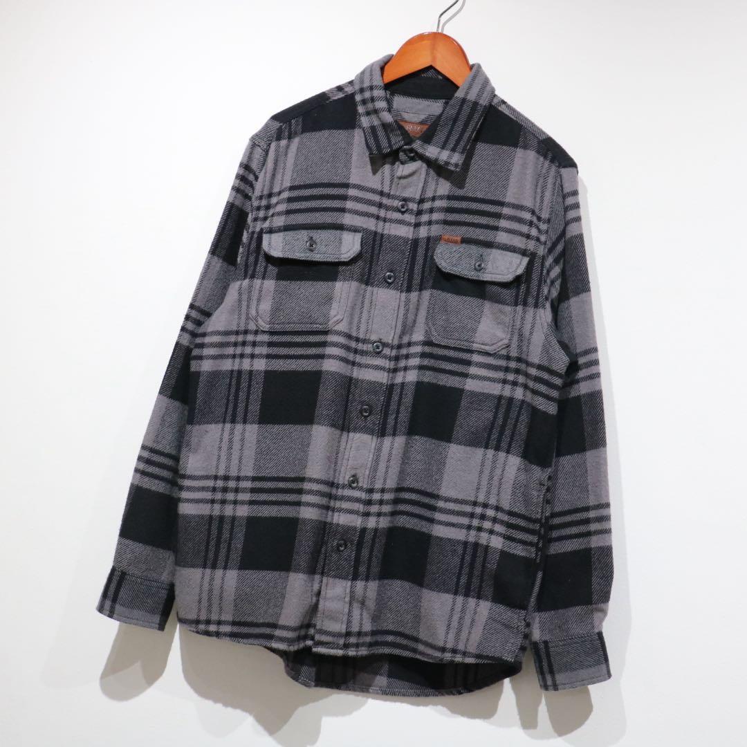 00s ORVIS Flannel Shirt BLK×GRY