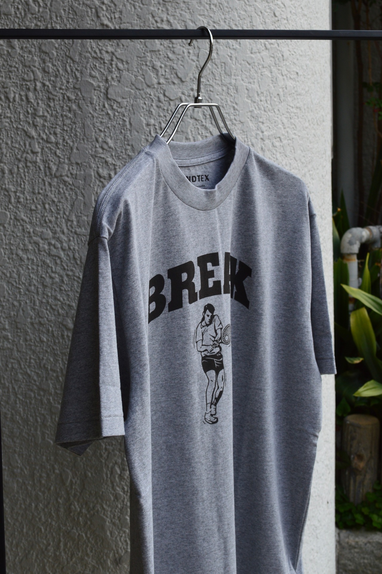 HANDTEX From USA Single Stitch 80s Revival Design Print Tee Gray/BREAK ハンドテックス ハンテックス Tシャツ 80s 90s 復刻プロダクト