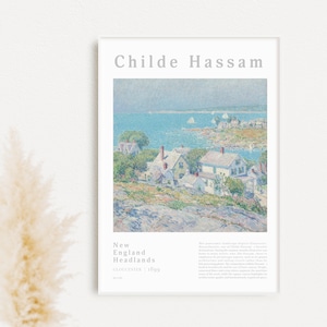 ニューイングランド岬 | AP010 | 名画デザインポスター チャイルド・ハッサム 風景画