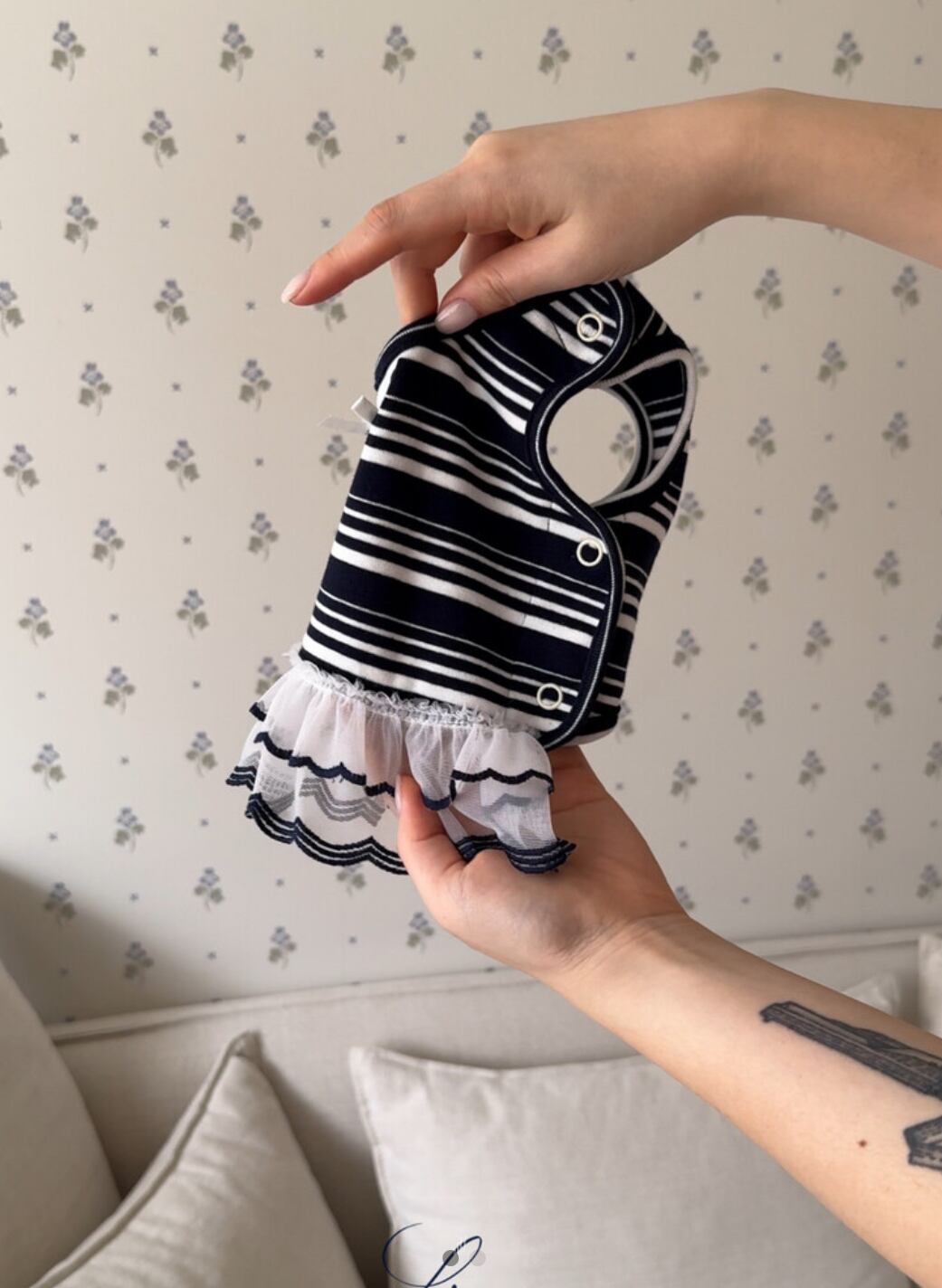 〈即納アイテム〉SICGGU ネイビーストライプ スカート