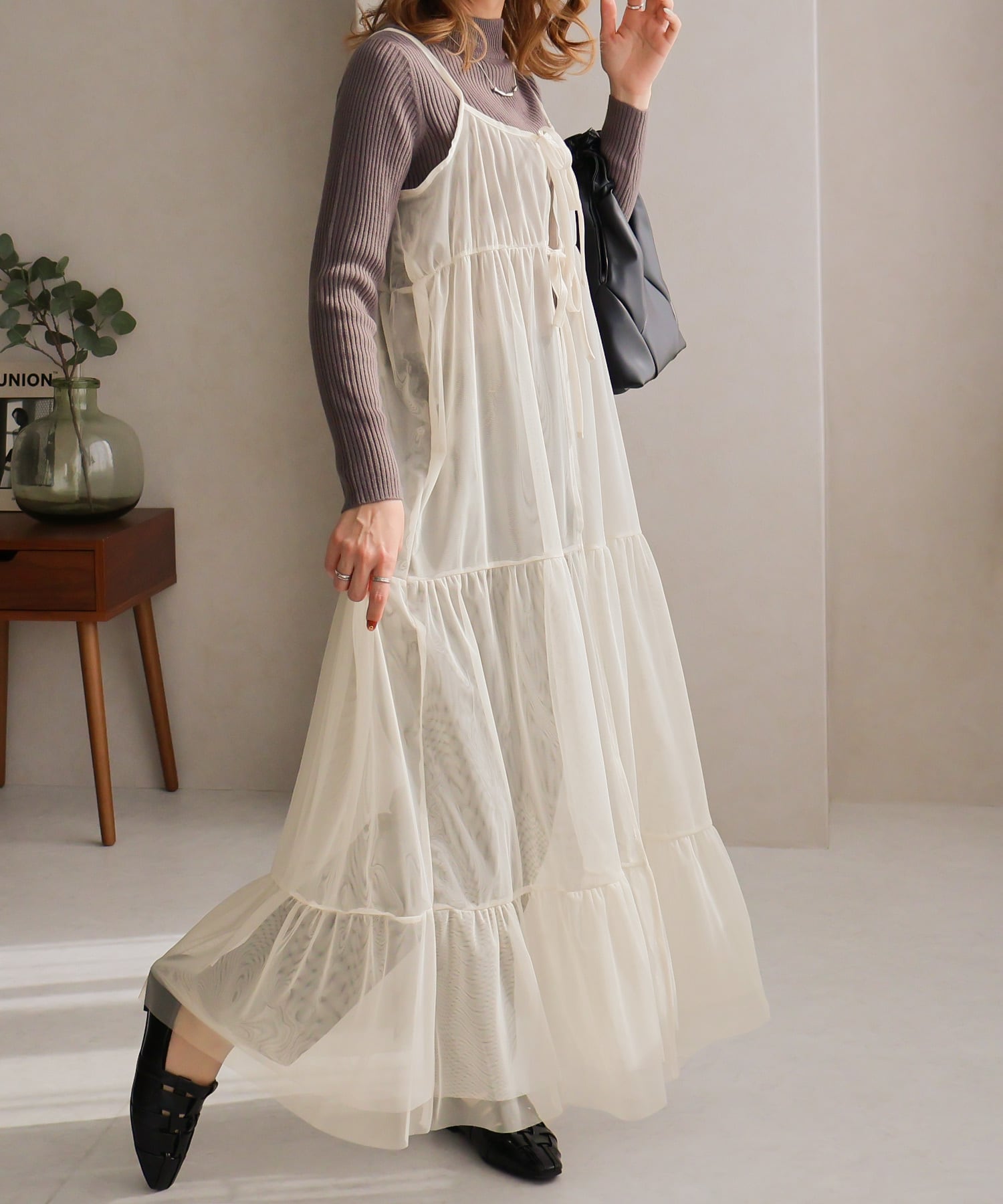 チュールティアードキャミワンピース | SocialGIRL（ソーシャルガール