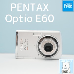 PENTAX Optio E60 デジカメ スマホ転送OK フルセット シロクマカメラ a7227
