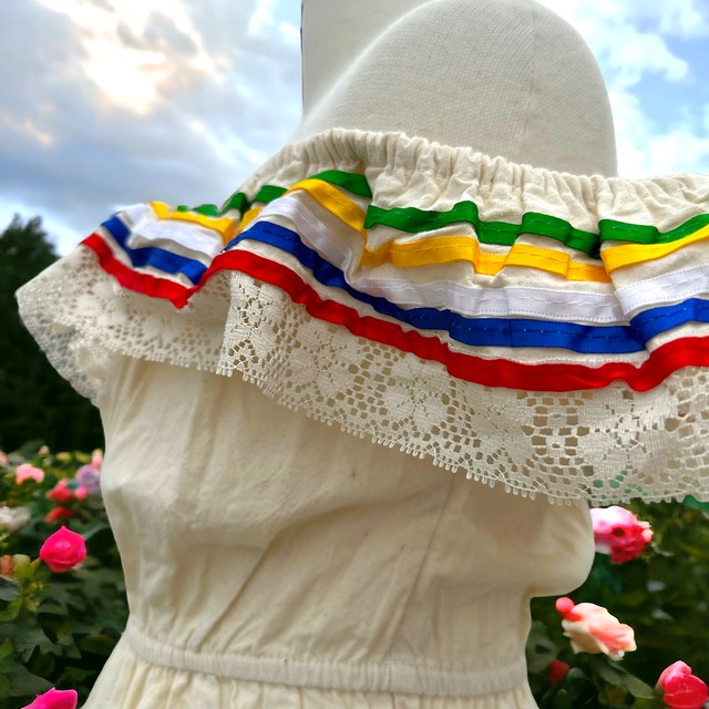 【KIDS】vintage Mexican one-piece size:※採寸をご確認ください
