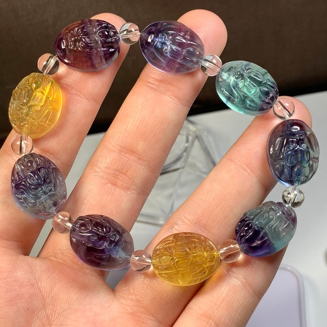 美しい色合い♪フローライト 龍