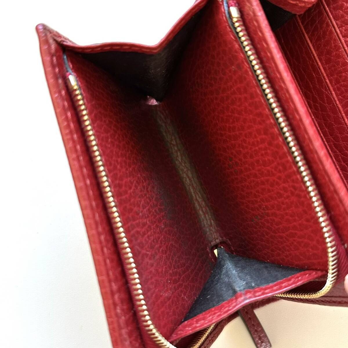グッチ GUCCI 二つ折り財布 GGマーモント レッド | 万福財布