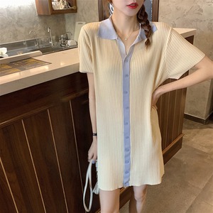 ワンピース トップス シャツ ブラウス レディース 送料無料 チュニック ミニ丈 ショート丈 膝上 半袖 襟付き 前開き かわいい 大人可愛い きれいめ シンプル カジュアル 上品 おしゃれ レトロ 大人女子 こなれ感 ラフ ラブリー キュート ガーリー セクシー エレガント モダン 存在感 S M L XL 黒 ブラック 黄色 イエロー ピンク 無地 春 夏 秋 10代 20代 デート お出かけ 休日 イベント リゾート 旅行 海 プール 着回し 普段使い お揃い 韓国 楽ちん 体系カバー 美脚 脚長