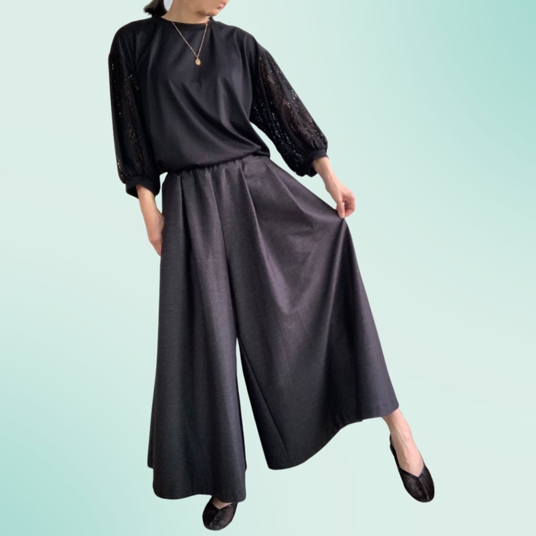 cent fleurs ロングガウチョパンツ型紙 ML-009-00FD | 生地のM