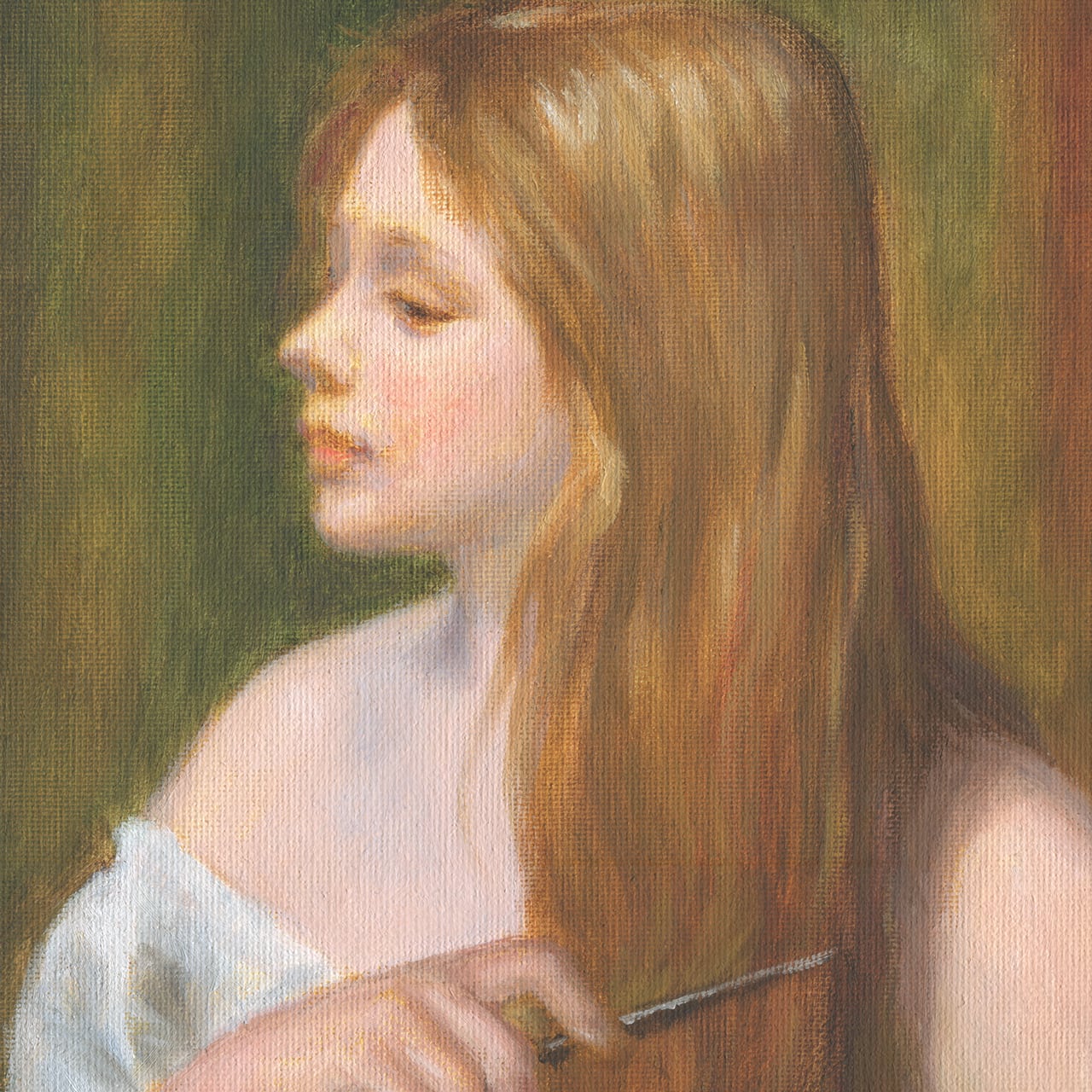 くしけずる少女 | 絵画工房「桂」