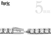 【最高級】stainless316L 5mm 18cm luxury tennis bracelet  silver