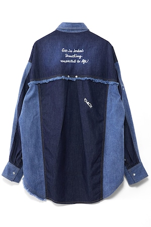 アウラアイラ AULA AILA GRAFFITI DENIM SHIRT