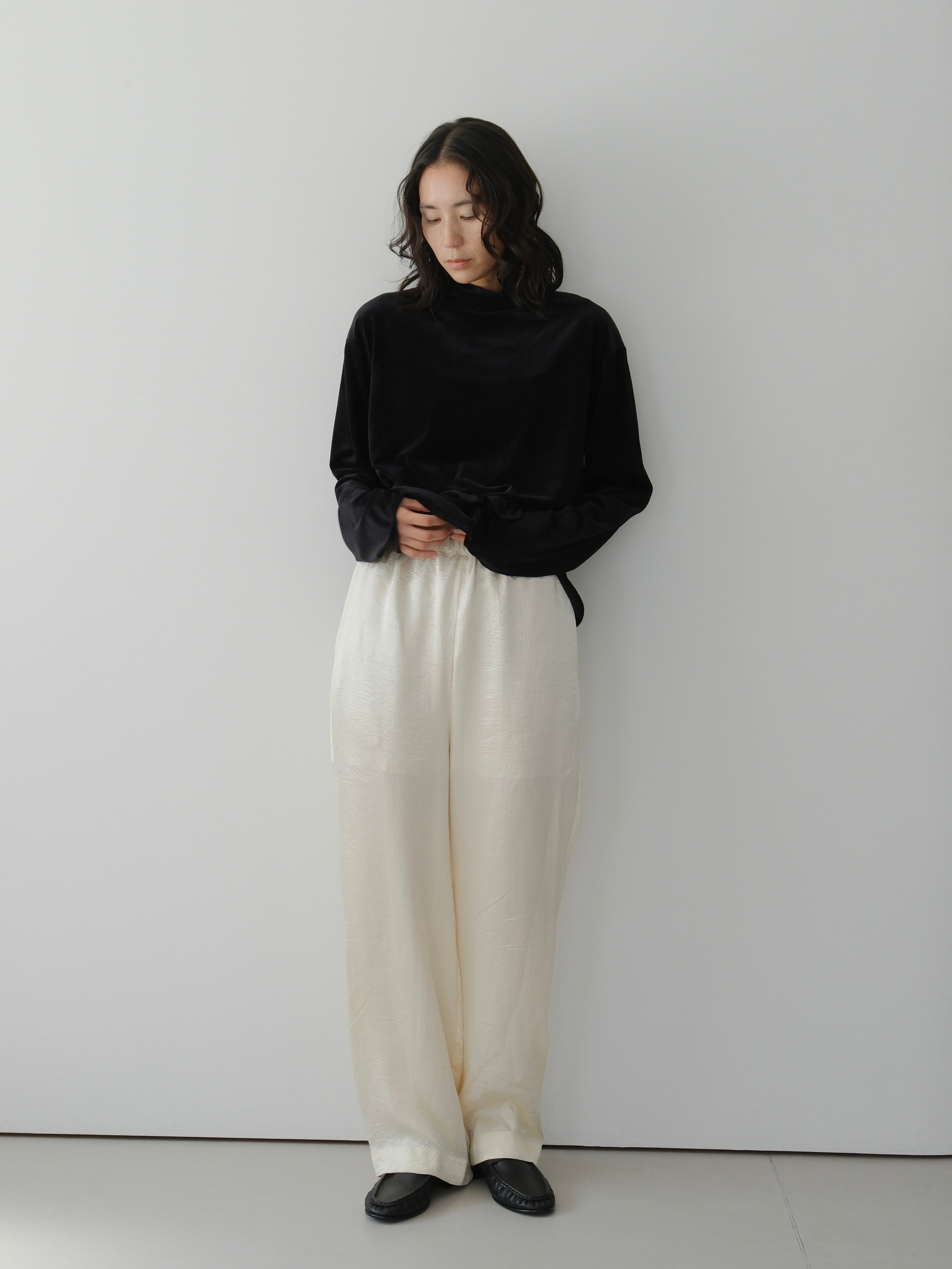 wrinkle satin pants - made in Japan - | aéré
