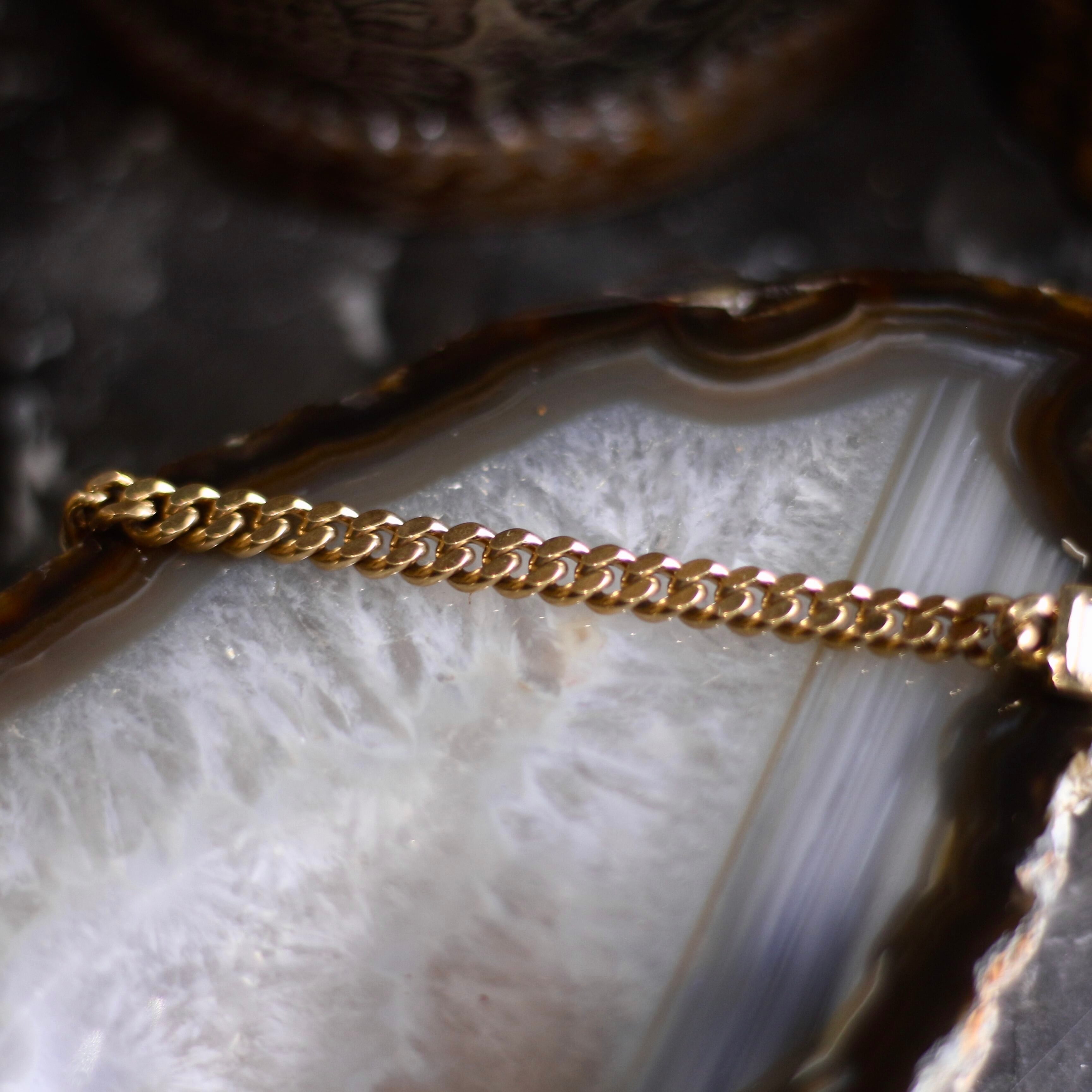 【vintage】Dior ディオール　IDプレート チェーン　ブレスレット Christian Dior CHAIN LOGO PLATE ID BRACELET/クリスチャンディオール